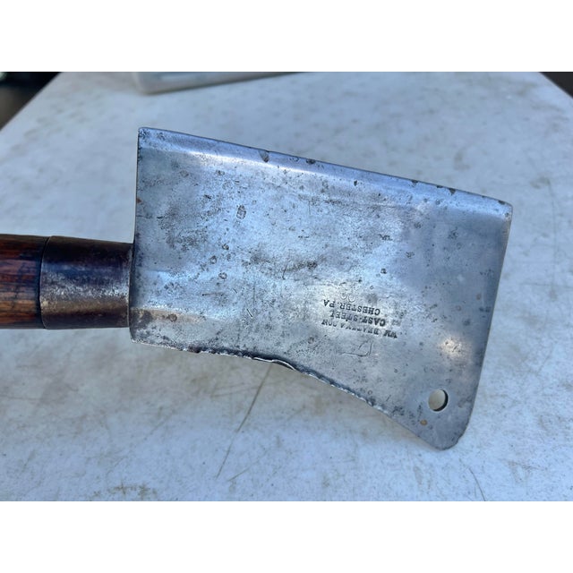 Antique Wm. Beatty & Son Wood Cleaver Signed For Sale - Image 4 of 6