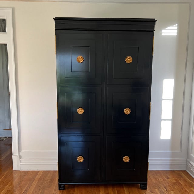 Hickory Chair Suzanne Kaiser Tuxedo Tall Bar Cabinet For Sale - Image 12 of 12