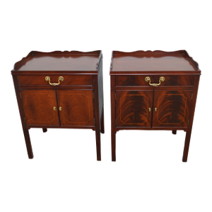 Baker Mahogany Nightstands a Pair