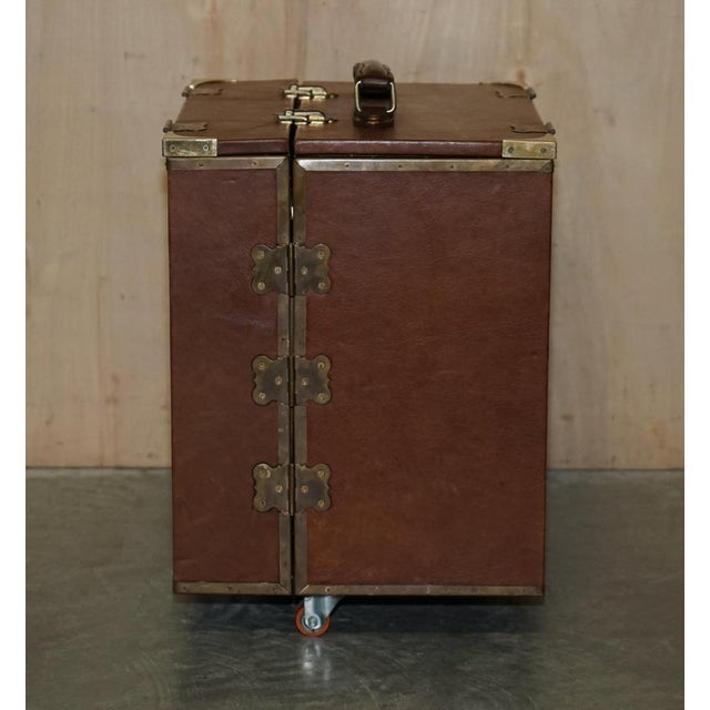 Vintage Leather Car Trunk Drinks Picnic Decanter Set from Holden, Set of 5 For Sale - Image 11 of 18