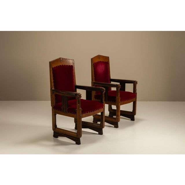 Vintage T Woonhuys Dining Room Chairs, 1920s, Set of 6 For Sale - Image 3 of 10