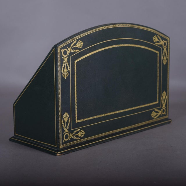 Green and Gold Three-Tier Letter Holder, 1960s For Sale - Image 12 of 16