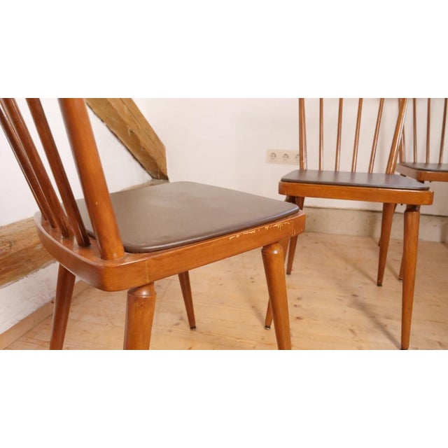 Austro Rung Chairs from Wiesner Hager, Austria, 1950s, Set of 4 For Sale - Image 12 of 18