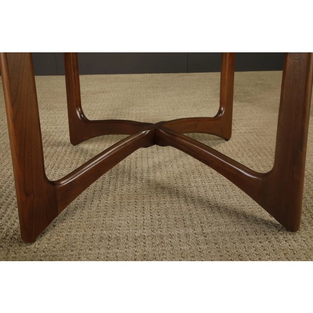 Wood Adrian Pearsall for Craft Associates 'Compass' Dining Table in Walnut, 1960s For Sale - Image 7 of 18