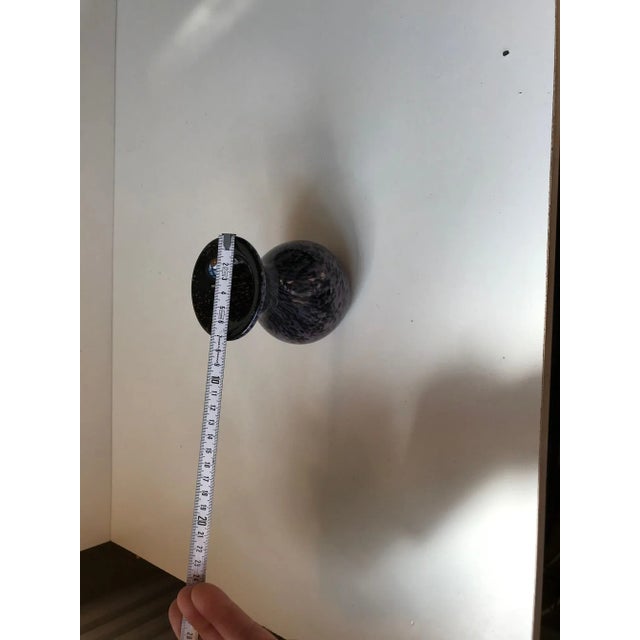 Black Vintage Black and Purple Spatter Murano Glass Vase from Murano, 1960s For Sale - Image 8 of 10