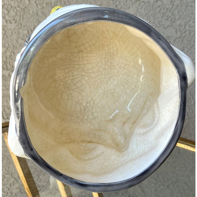 Whimsical Late 20th-Century Studio Pottery “Two-Faced” Owl Earthenware Cachepot For Sale In Austin - Image 6 of 18