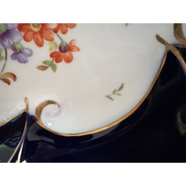 Baroque Mid 20th Century Hand Painted German Serving Bowl For Sale - Image 3 of 10