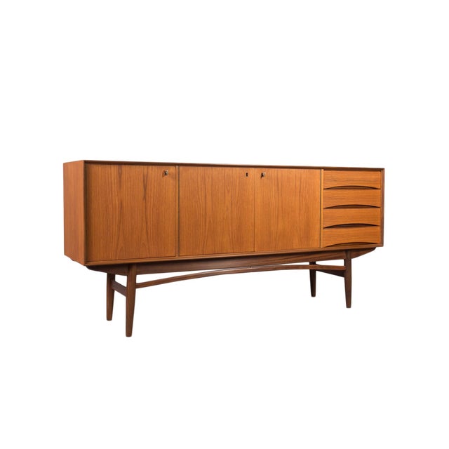 Scandinavian Teak Sideboard attributed to Gustav Bahus, 1960s For Sale - Image 18 of 18