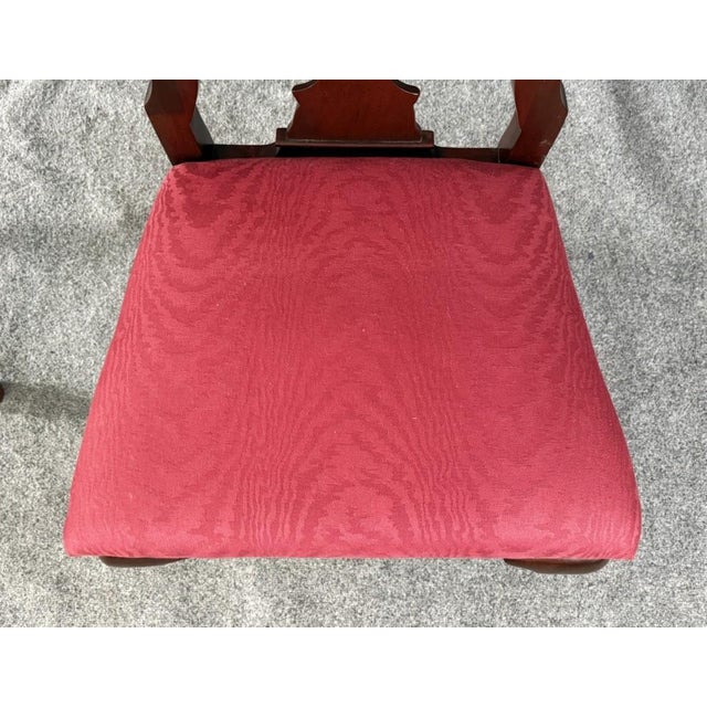 Wood Vintage Hickory Attributed Chair 7 Piece Solid Mahogany Dining Set For Sale - Image 7 of 18