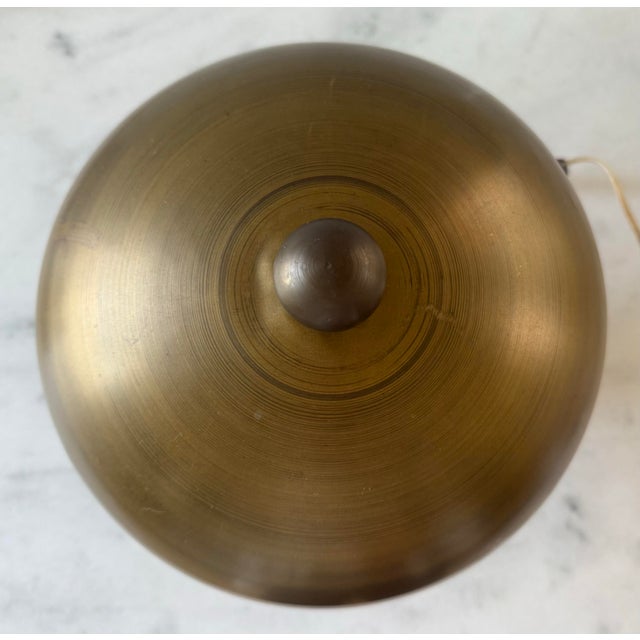 Brass Vintage Brass Mushroom Table Lamp Attributed to Hans-Agne Jakobsson For Sale - Image 8 of 12