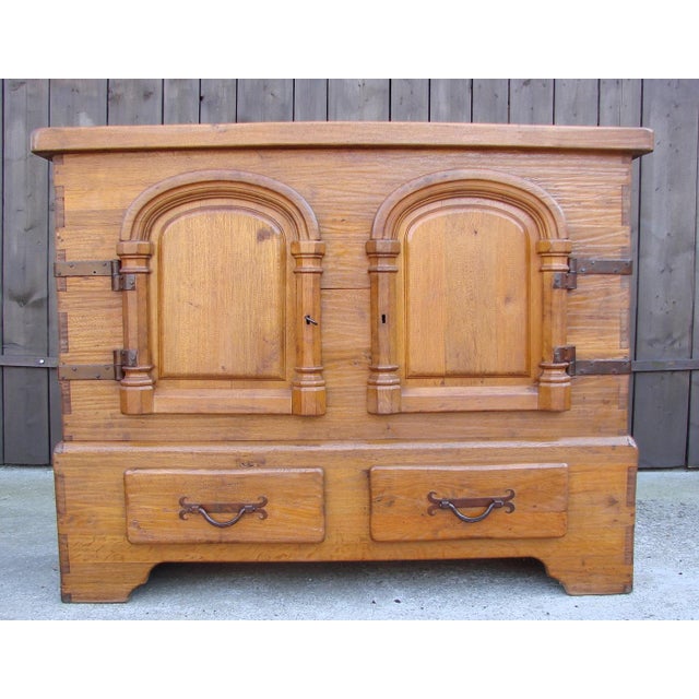 Rustic Oak Chest of Drawers, 1950s For Sale - Image 6 of 13