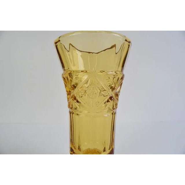 1940s Art Deco Amber Glass Vase, 1940s For Sale - Image 5 of 10