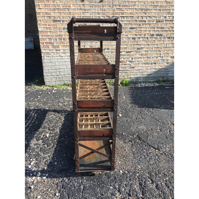 Antique Industrial Rolling Cart With Shelves Chairish