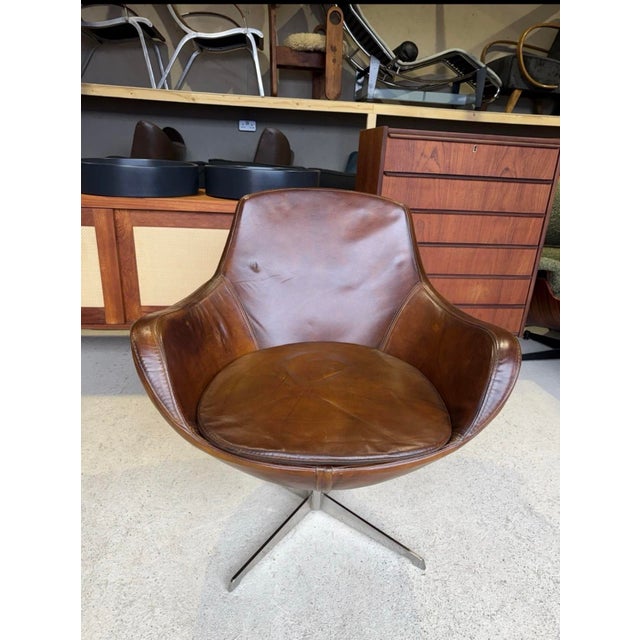 In good used condition with age related marks. Stable and sound in construction! Comes with real leather upholstery and...