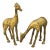 Mid 20th Century Handmade Americana Brass Giraffe Figurines- S/2 For Sale