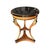 Elevate your space with this elegant tripod accent table, featuring a striking black marble top contrasted against warm...