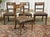 Set of 4 chairs + 2 armchairs, English style, late 19th century mahogany - chairs: W=49cm D=45cm H=82cm Seat height=45cm...
