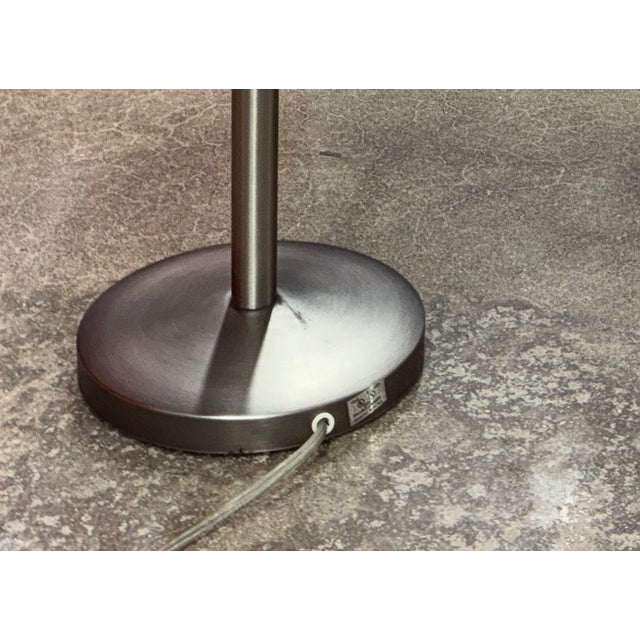 2000 - 2009 Late 20th Century Postmodern Brushed Pewter & Faux Mica Table Lamps by Tensor - A Pair For Sale - Image 5 of 5