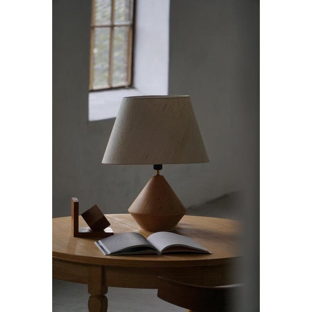 1970s Danish Modern Sculptural Wooden Table Lamp from Kirk, 1980s For Sale - Image 5 of 18