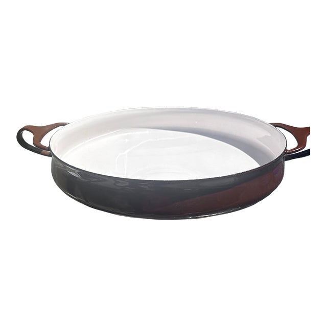 1950s Dansk Kobenstyle Brown Paella Pan 10" For Sale