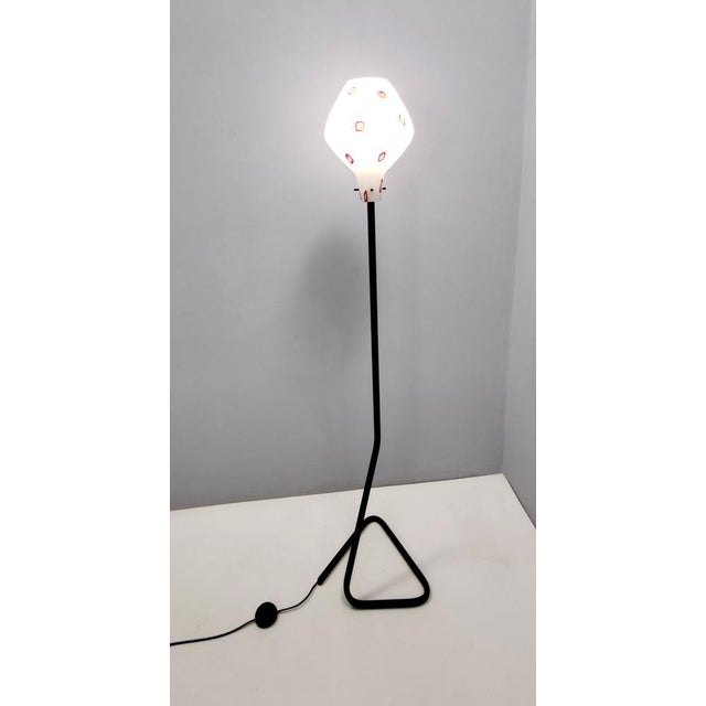 Floor Lamp with Encased Glass Shade, 1950s For Sale - Image 4 of 15