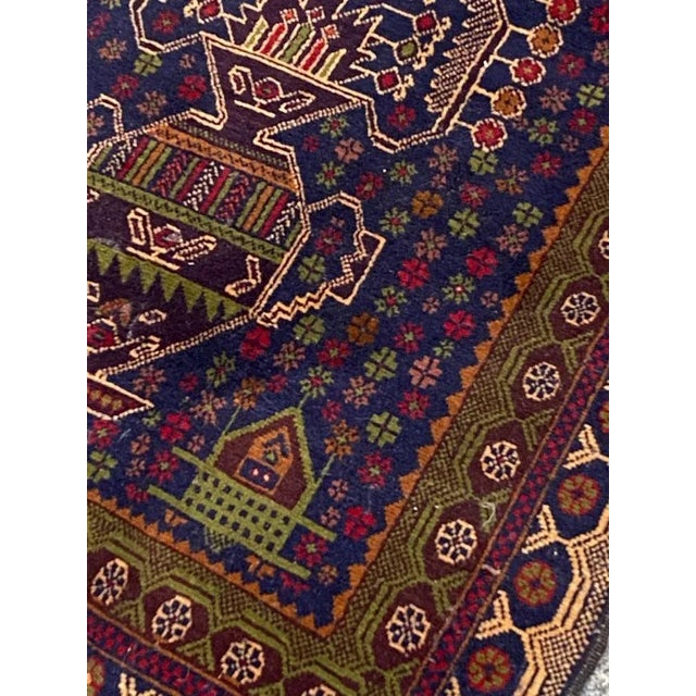 Textile Mid-Century Vintage Baluch Afghan Rug For Sale - Image 7 of 18