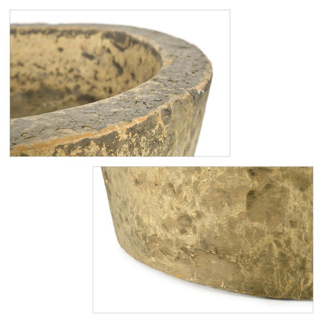 Antique Round Stone Planter For Sale - Image 4 of 6