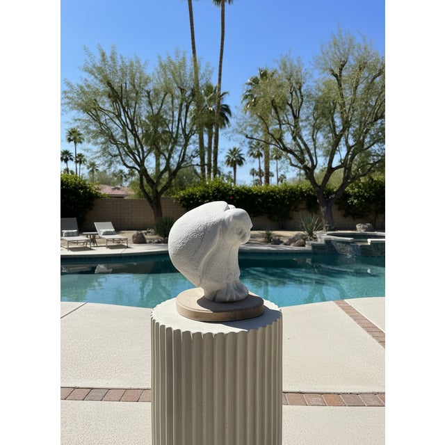 McGuire Substantial Hand-Carved Marble Owl Sculpture by Frank McGuire, Taos, New Mexico For Sale - Image 4 of 11