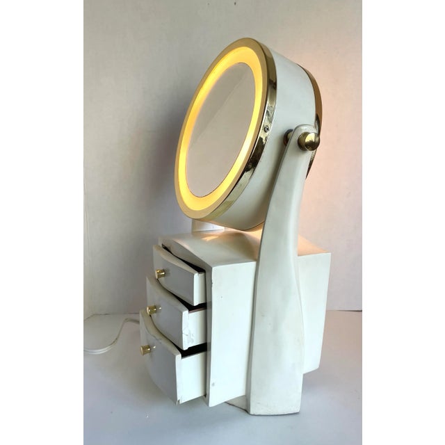 Vintage Lighted Vanity Two-Way Mirror With Drawers For Sale - Image 10 of 10