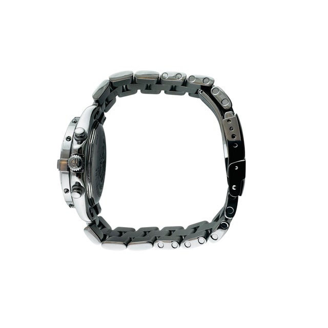 Metal Early 21st Century Breitling Colt Chronograph A73350 Silver Blue Dial Quartz Watch For Sale - Image 7 of 10