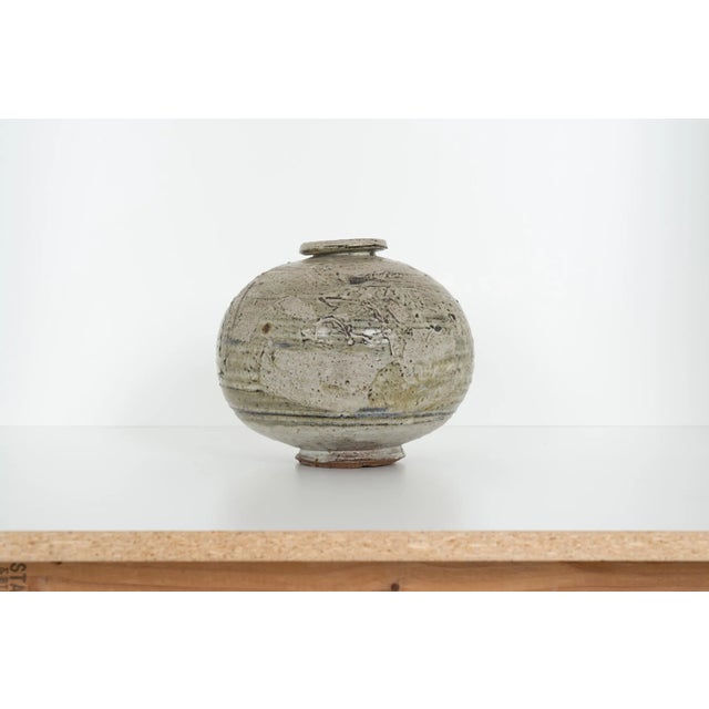 Tan 1960s Early Peter Voulkus Ceramic Vase For Sale - Image 8 of 8