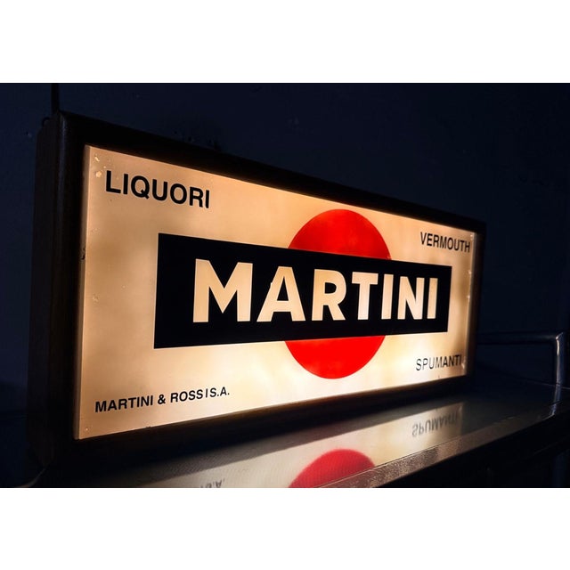 Mid-Century Modern Vintage Illuminated Martini Sign, 1970s For Sale - Image 3 of 8