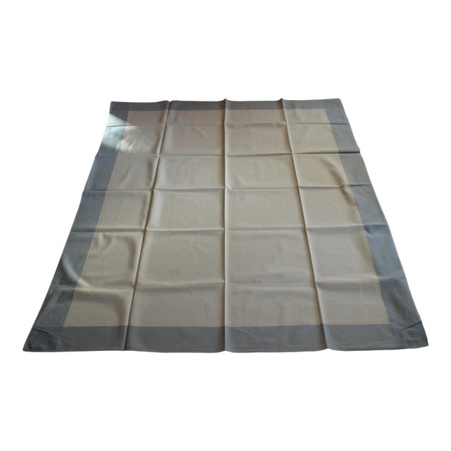 1960s Vintage - l Damask Cotton Tablecloth 49,2" X 59" For Sale