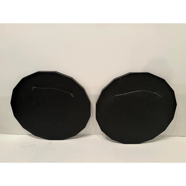 Mid-Century Modern Scalloped Round Mirror For Sale - Image 9 of 11