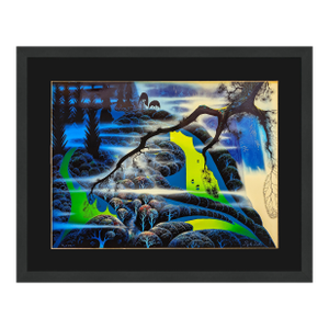 Eyvind Earle, Green Pastures (Custom Framed Large Hand Signed Serigraph), 1992