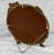 1970s Vintage Art Nouveau Brass Women Round Vanity Table Mirror For Sale - Image 5 of 7