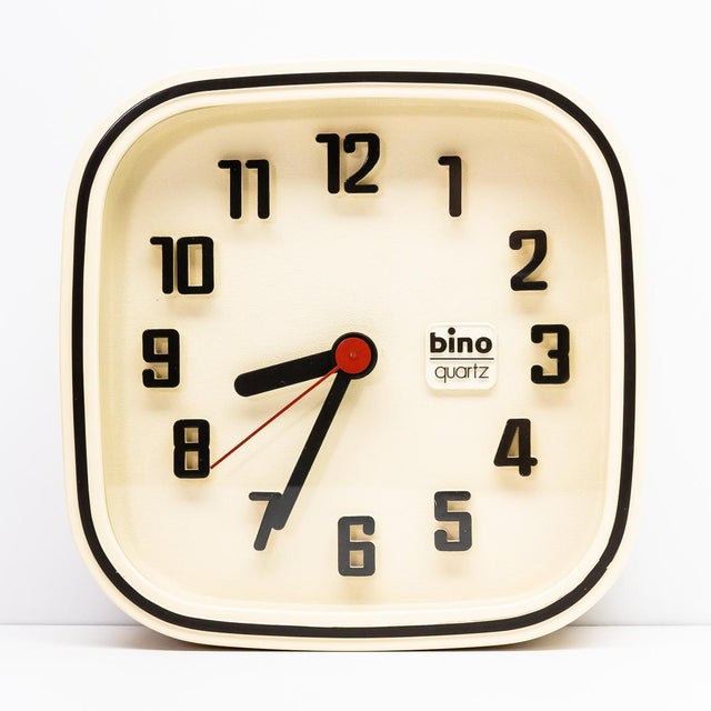 ➝ bino wall clock by lorenz design wall quartz clock 1980s! made in italy ➝ about "bino" is one of the most well-known...