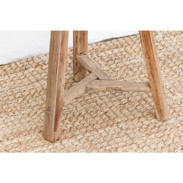 19th Century Antique Country Stool W/Traces of Painted Finish For Sale - Image 5 of 8