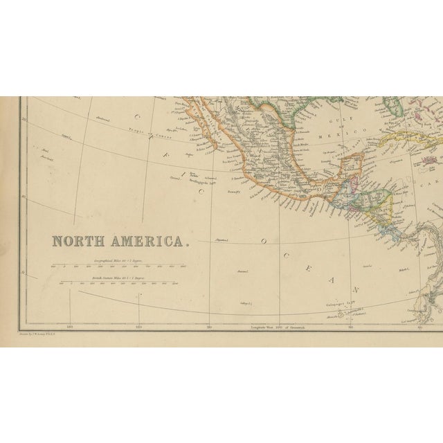 Antique Map of North America, 1860 For Sale - Image 4 of 12