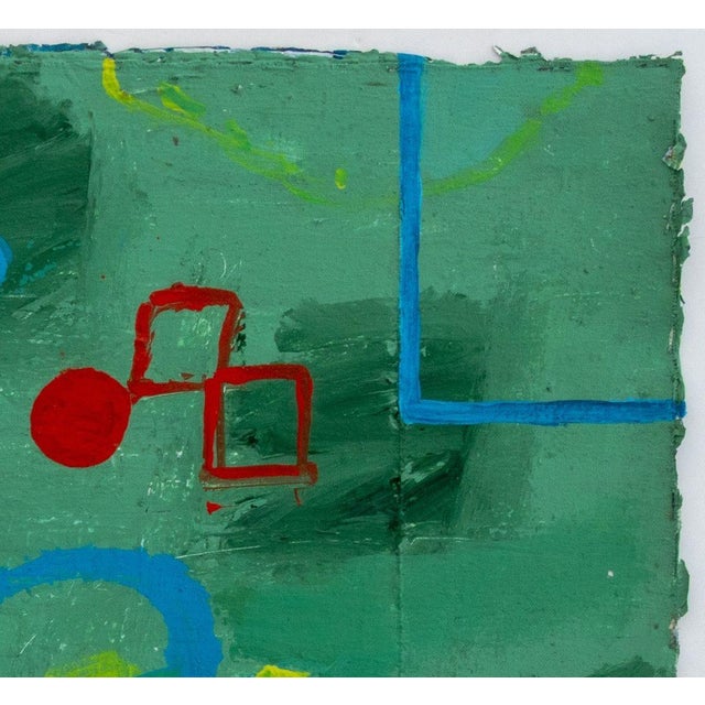 Contemporary Elfi Schuselka Abstract Composition Oil on Canvas For Sale - Image 3 of 5