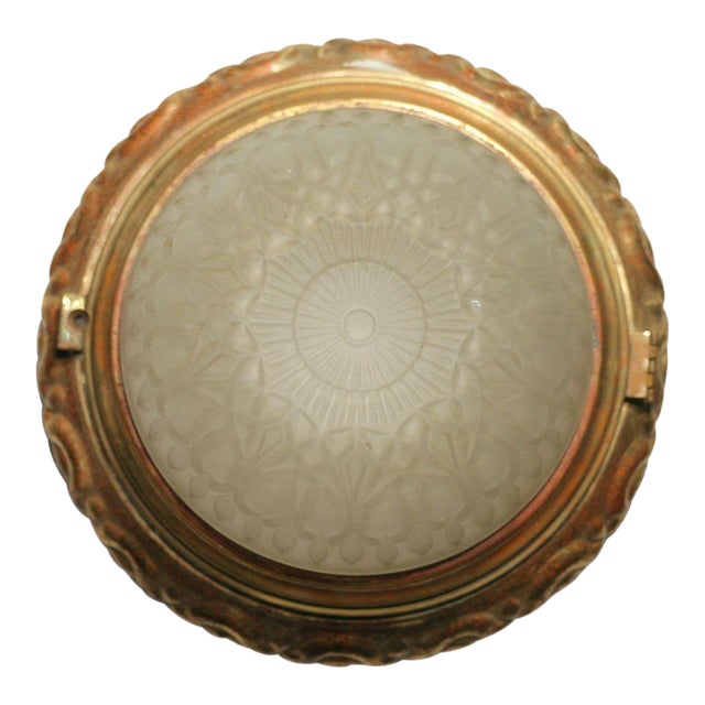 1930s Bronze Dome Ceiling or Wall Light Fixture, 2 Avail. For Sale