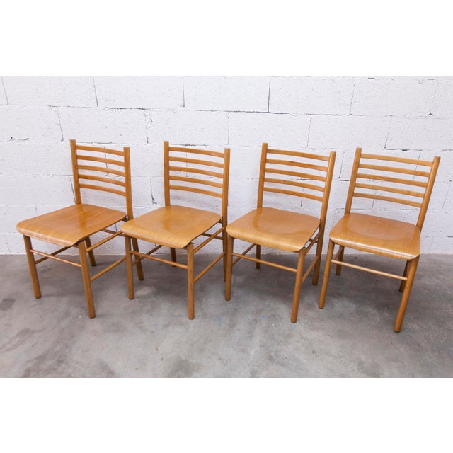 Danish Convertible Round Table and Matching Chairs, 1980, Set of 5 For Sale - Image 12 of 18