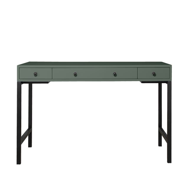 David Francis Maple Writing Desk - Evergreen For Sale - Image 4 of 8