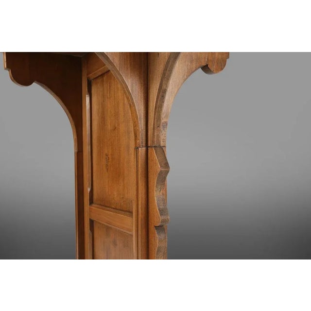 French Wooden Church Console, 1900s For Sale - Image 4 of 11