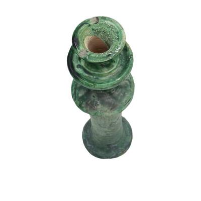 1970s Moroccan Tamegroute Glazed Candlestick Holder For Sale - Image 5 of 6