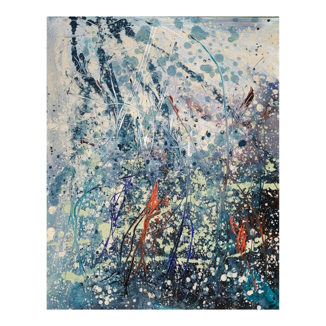 Contemporary Abstract Oil on Canvas "Lush Damp 2" by Reiner Heidorn For Sale