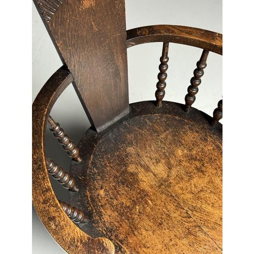 Brown Bobbin Armchair, 1900-1930 For Sale - Image 8 of 18