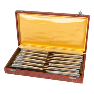 French Art Deco Table Knives from Bayard, 1940s, Set of 12 For Sale