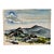 Henry Emil Salloch Original Watercolor on Paper Rolling Hills and Distant Ridge. For Sale
