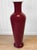 - Original 1970’s Asian Chinoiserie Floor Vase - Monumental Sized - Stands 41" - Solid Brass with Deep Red Enameled Finish...